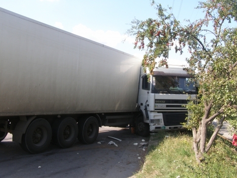 Аварія під Тернополем: не розминулися дві вантажівки, фото №1 на сайті 20minut.ua