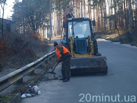 Працівники житомирського виконкому вийшли на підмітання вулиць, фото №5 на сайті 20minut.ua