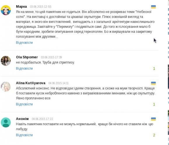 Пам'ятник Небесній Сотні варто доопрацювати, вважають тернополяни, фото №1 на сайті 20minut.ua