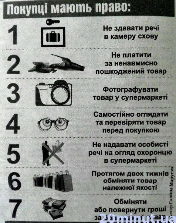 Чи знаєте ви, як порушуються ваші права в супермаркеті?, фото №1 на сайті 20minut.ua