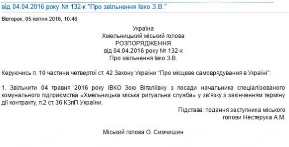 Симчишин звільнив начальника міської ритуальної служби Зою Івко, фото №1 на сайті vsim.ua