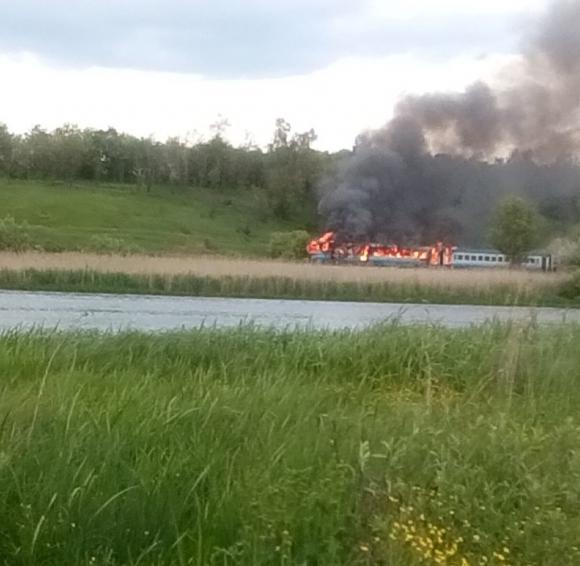 Під Немировом загорівся пасажирський потяг, фото №1 на сайті 20minut.ua