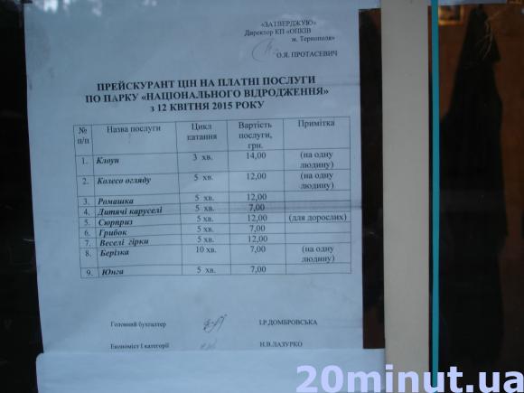 Тернополяни кататимуться на безпечних каруселях, фото №2 на сайті 20minut.ua