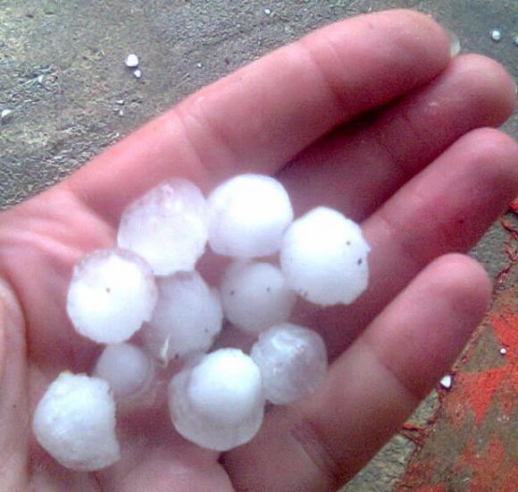 Вінницю засипало градом розміром з квасолину, а подекуди і снігом, фото №4 на сайті 20minut.ua