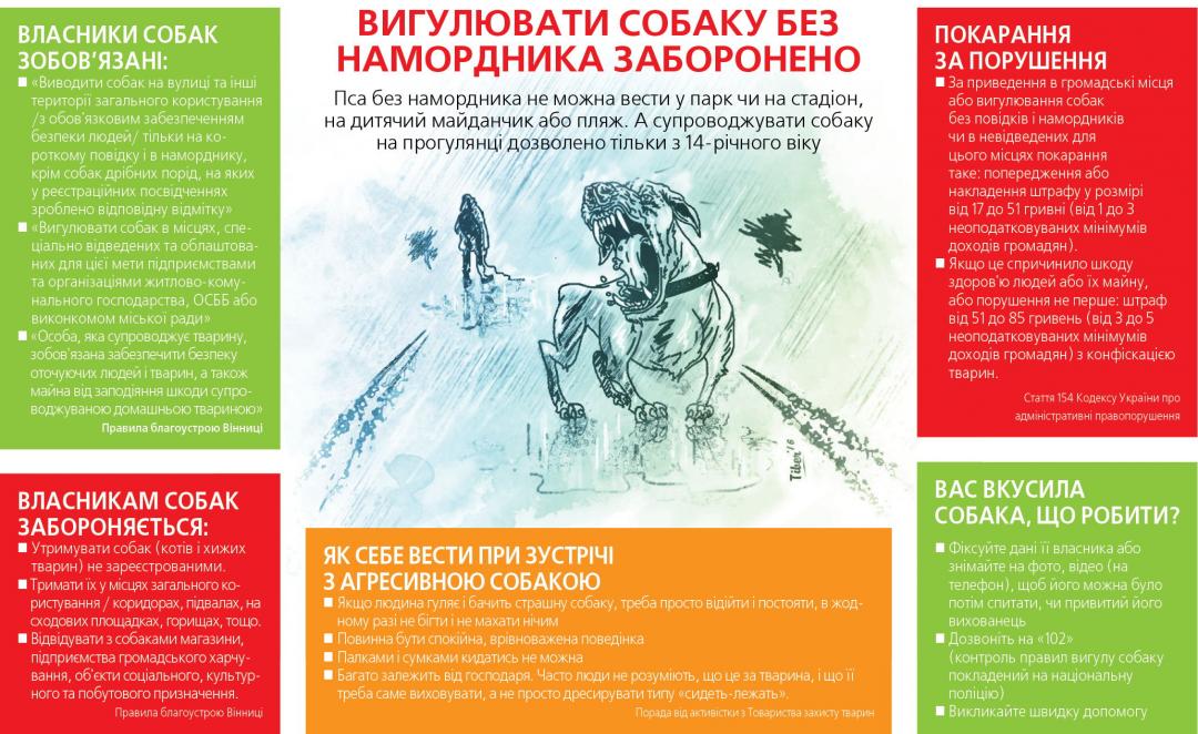 Загроза на відстані повідка. Собаки без намордників кусають вінничан, фото №1 на сайті 20minut.ua
