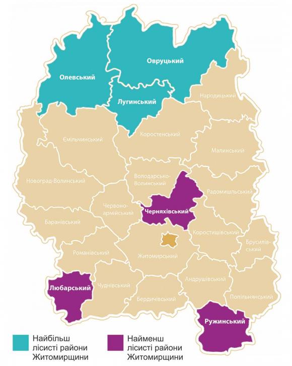 Житомирщина є третьою в Україні за площею лісів. Інфографіка, фото №1 на сайті 20minut.ua