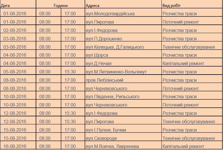 Графік відключень світла в серпні: у Вінниці знеструмлять 26 вулиць та парк, фото №1 на сайті 20minut.ua