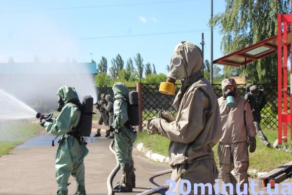 Навчання МНСників: як на “Водоканалі” ліквідували фейковий витік хлору, фото №4 на сайті 20minut.ua