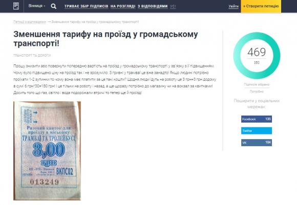 Ціни не знизять. Міська рада відповіла на петицію про тарифи на проїзд, фото №1 на сайті 20minut.ua