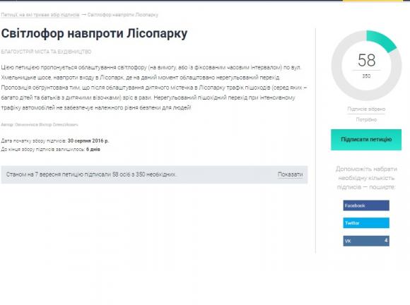 Вінничани просять світлофор навпроти Лісопарку, щоб забезпечити безпеку дітей, фото №1 на сайті 20minut.ua