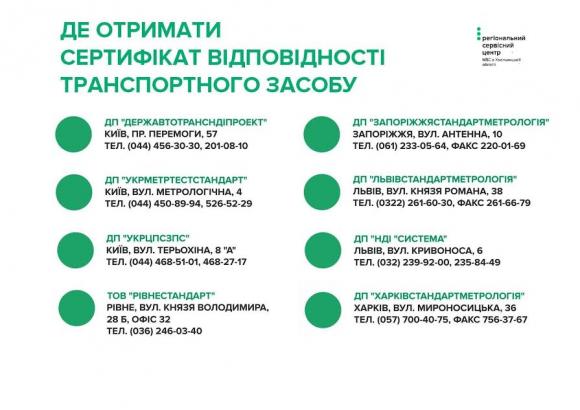 Де хмельничани зможуть отримати сертифікат відповідності на автомобіль, фото №1 на сайті vsim.ua